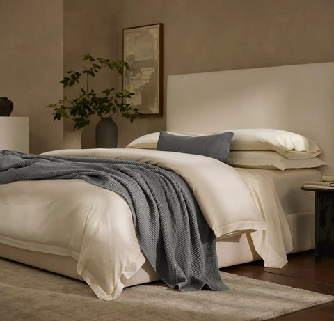 Waffle Bed Blanket Stone