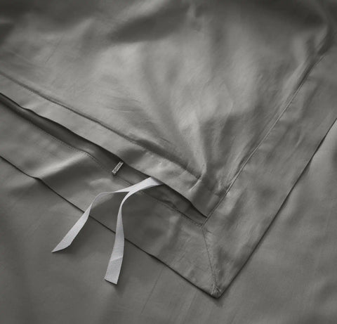Signature Hemmed Duvet Set Stone
