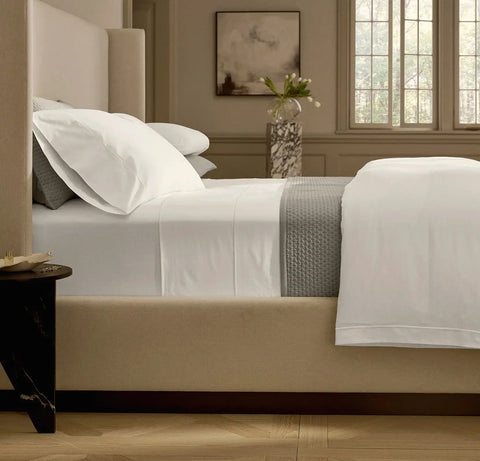 Signature Embellished Sheet Set White/White Embroidered