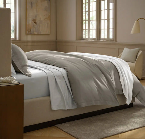 Signature Hemmed Duvet Set Pewter
