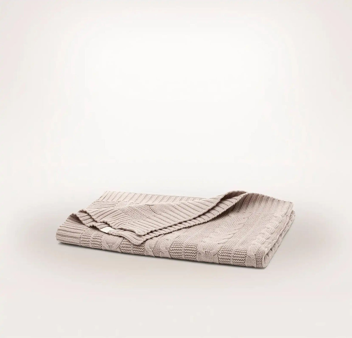 Cable Knit Baby Blanket Dusty Rose