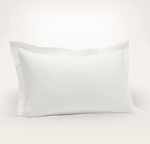 Signature Hemmed Sham White