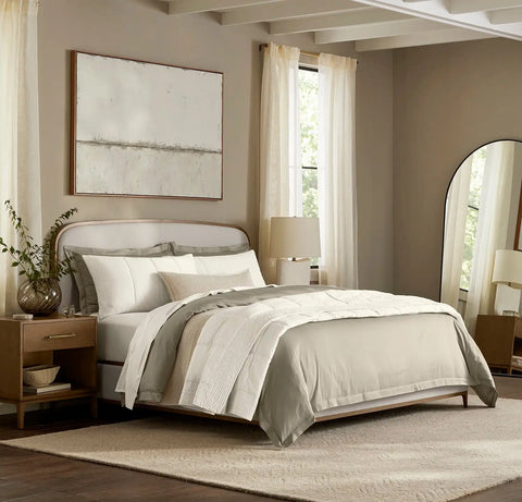 Signature Handstitched Quilted Sham Cream