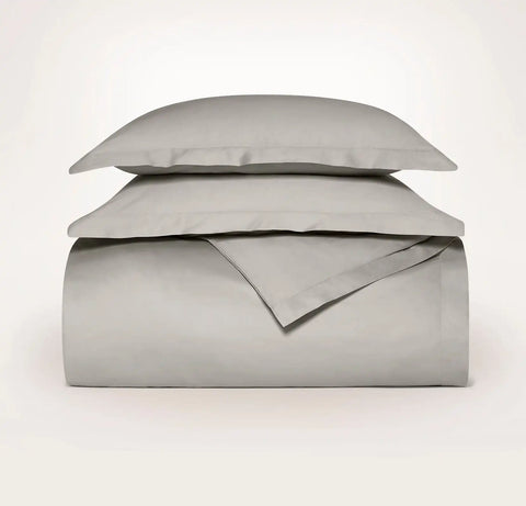 Signature Hemmed Duvet Set Pewter