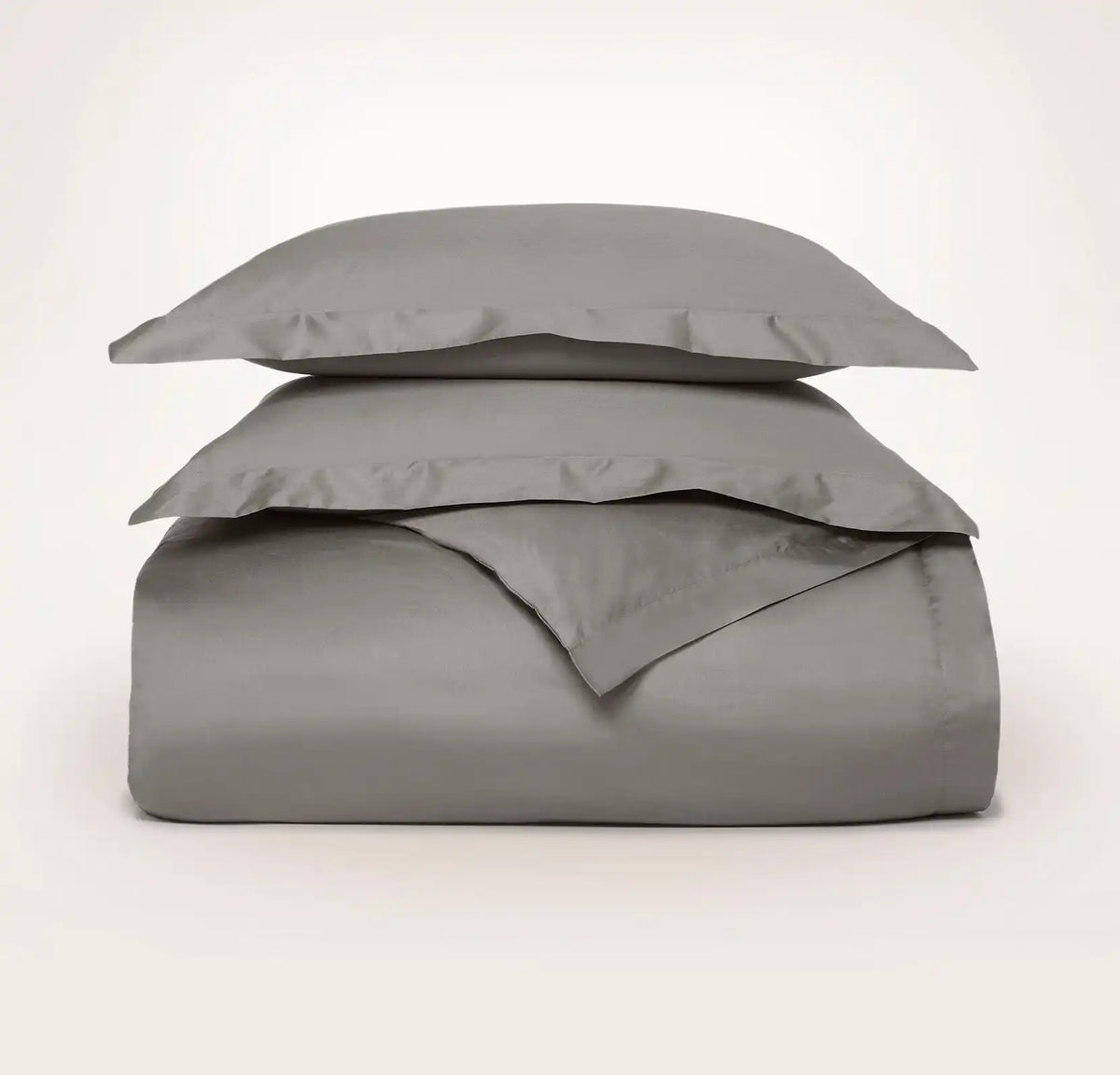 Signature Hemmed Duvet Set Stone