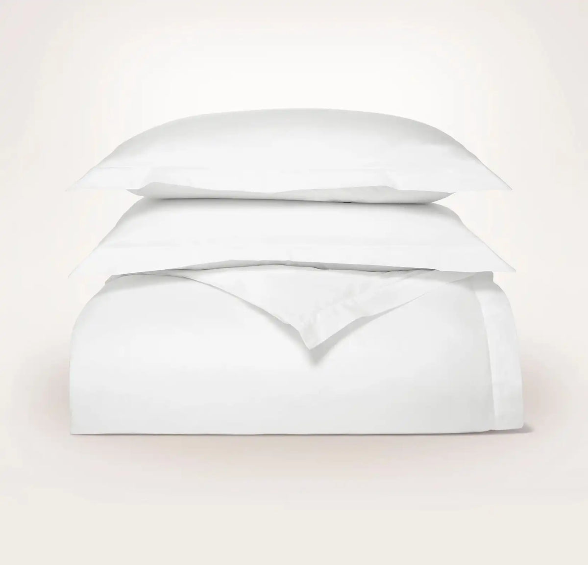 Signature Hemmed Duvet Set White