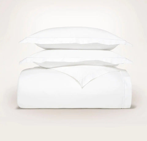 Signature Embellished Duvet Set White/White Embroidered