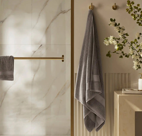 Plush Bath Sheet Stone