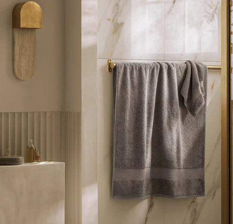 Plush Bath Towel Stone