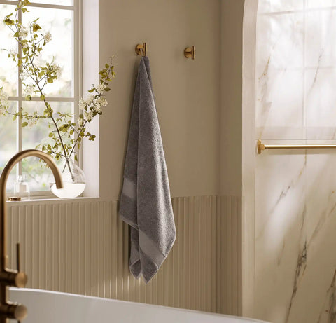 Plush Bath Towel Stone