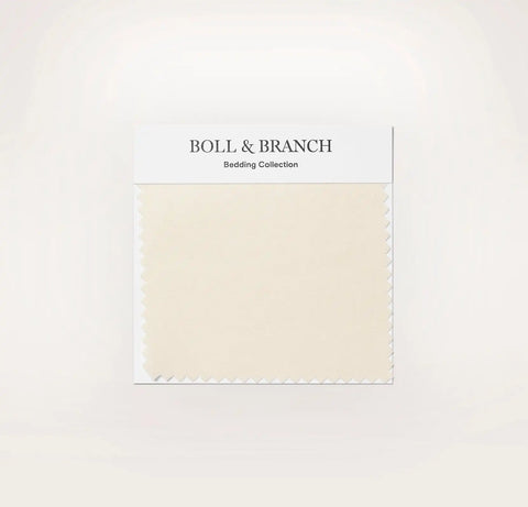 Percale Hemmed Fabric Swatch Natural