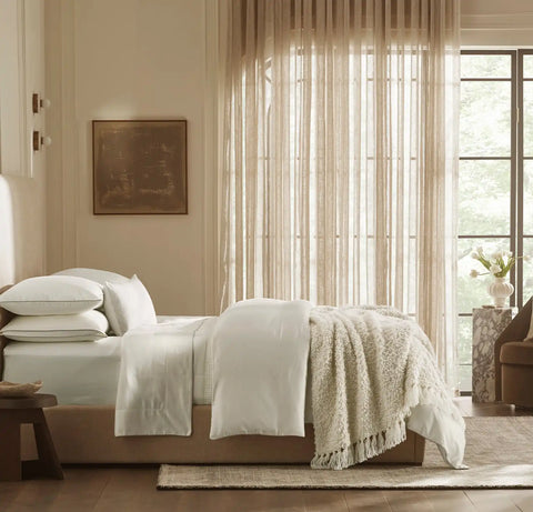 Cozy Bouclé Throw Blanket Cream