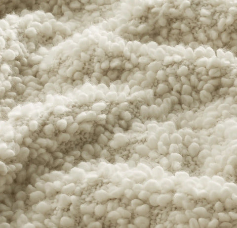 Cozy Bouclé Throw Blanket Cream