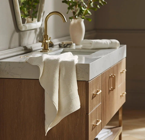 Plush Hand Towels (Pair) Cream