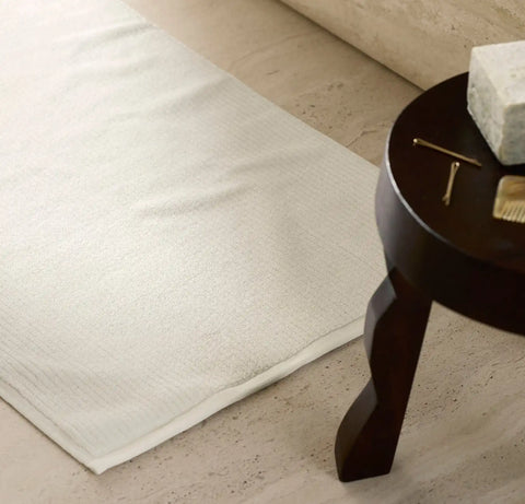 Turkish Ribbed Bath Mat Cream