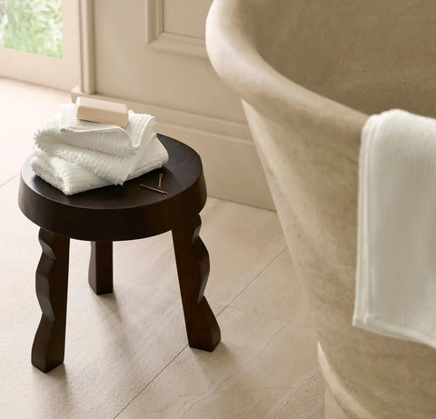 Turkish Ribbed Washcloths (Pair) Cream