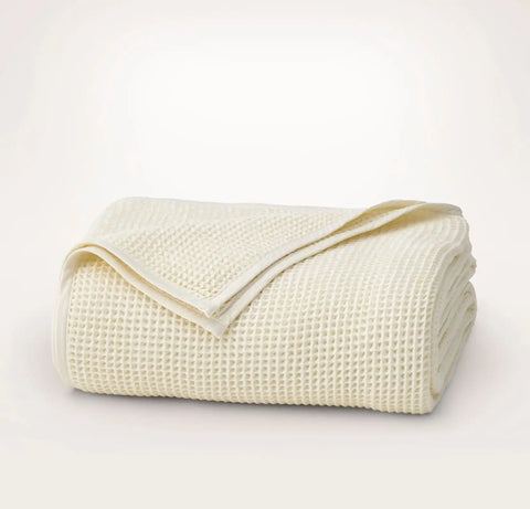 Waffle Bed Blanket Cream