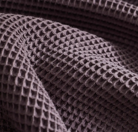 Waffle Fabric Swatch Deep Plum