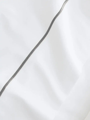 Signature Embellished Pillowcase Set White/Stone Embroidered