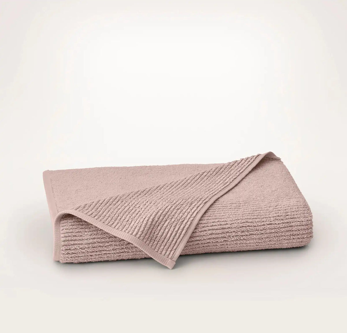 Turkish Ribbed Bath Sheet Dusty Rose
