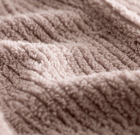 Turkish Ribbed Washcloths (Pair) Dusty Rose
