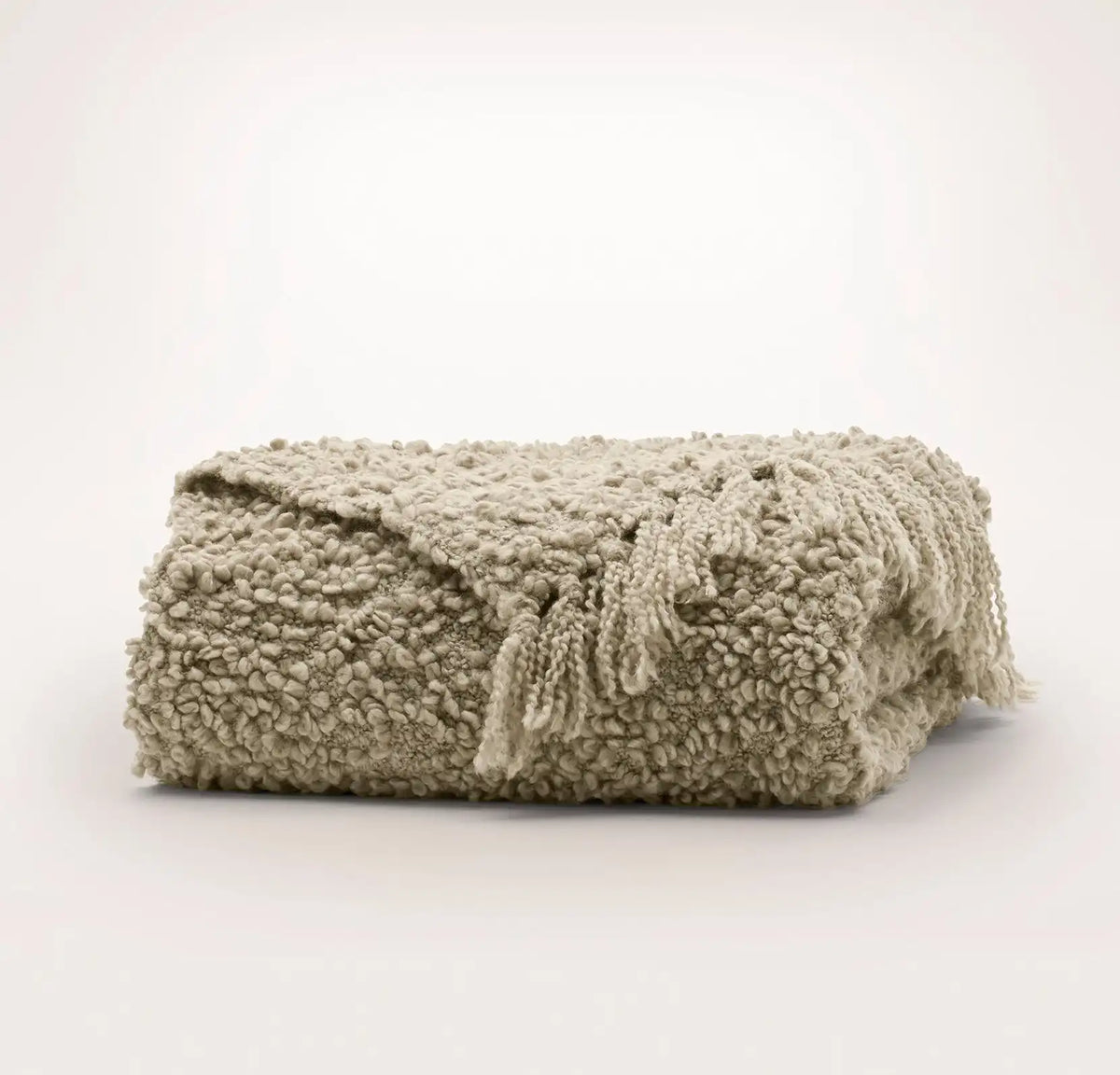 Cozy Bouclé Throw Blanket Heathered Oak