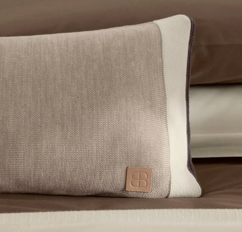 Court Knit Pillow Cover Heathered Oatmeal