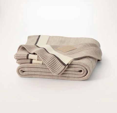Court Knit Throw Blanket Heathered Oatmeal