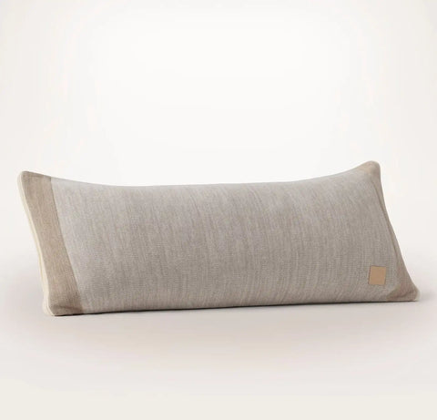 Court Knit Pillow Cover Heathered Pewter