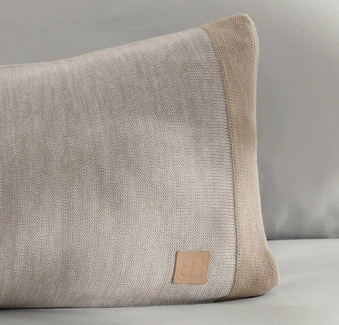 Court Knit Pillow Cover Heathered Pewter