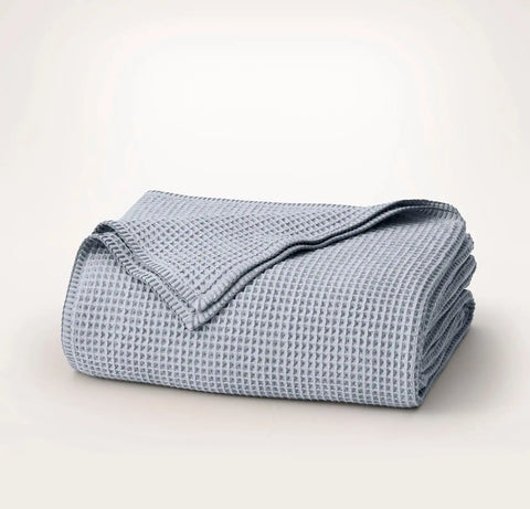 Waffle Bed Blanket Hydrangea/Bay Whipstitch