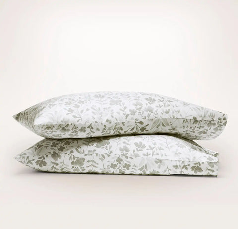 Signature Hemmed Pillowcase Set Juniper Botanical