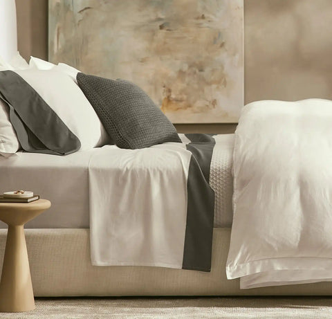 Signature Embellished Pillowcase Set White/Juniper Colorblock