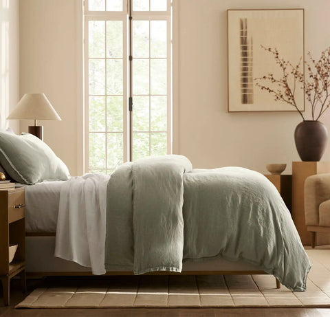 Linen Duvet Set Sageleaf
