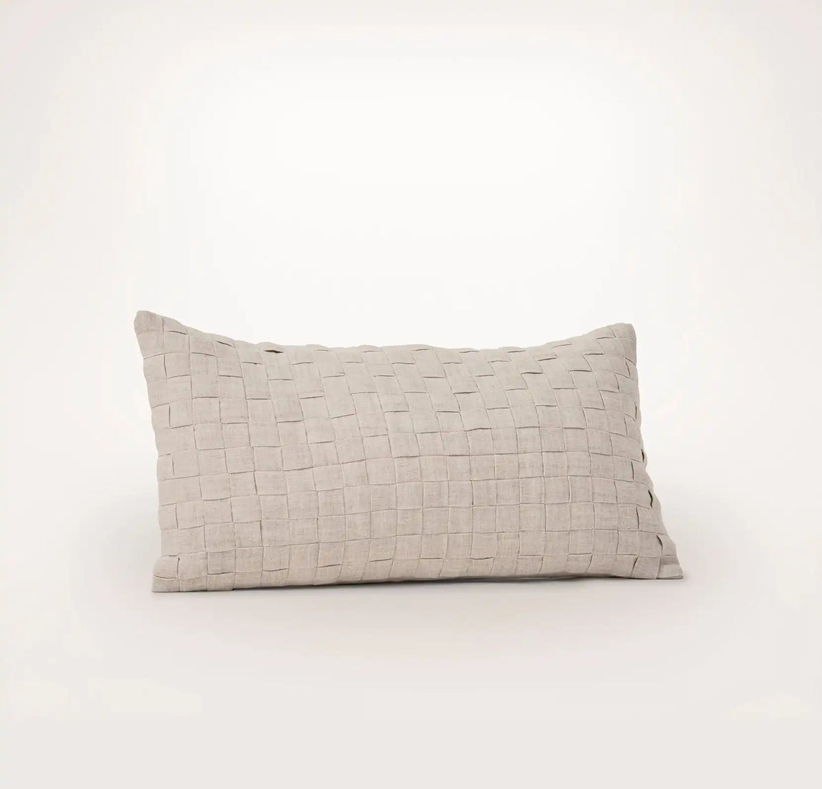 Linen Woven Icon Pillow Cover Melange Natural