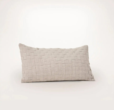 Linen Woven Icon Pillow Cover Melange Natural