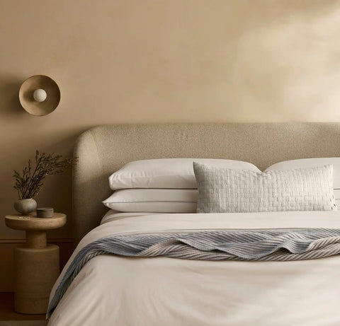 Linen Woven Icon Pillow Cover Melange Natural