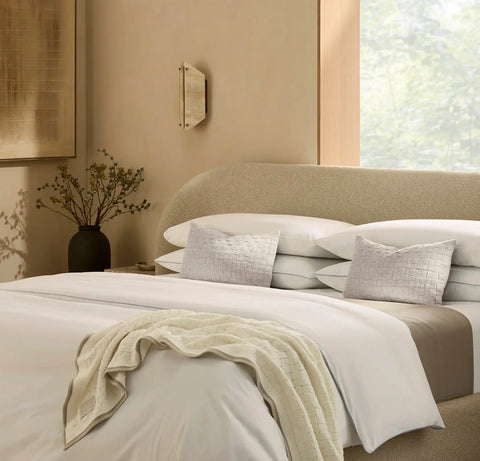 Linen Woven Icon Pillow Cover Melange Natural