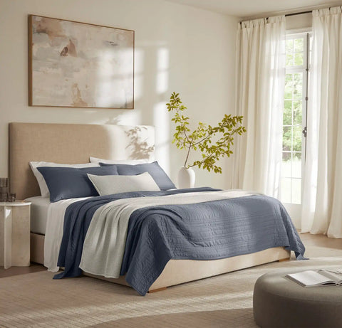 Signature Stripe Quilt Set Mineral