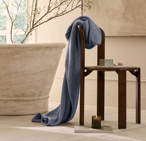 Turkish Ribbed Bath Sheet Mineral