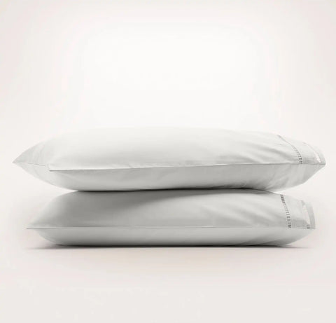 Signature Embellished Pillowcase Set Mist/Mist Ladder Stitch