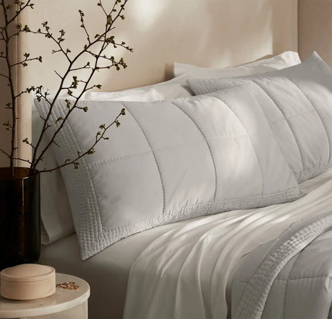 Signature Handstitched Quilted Sham Mist