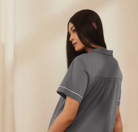 Soft Knit Short Sleeve & Pants Pajama Set Night