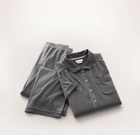 Soft Knit Short Sleeve & Pants Pajama Set Night