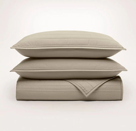 Signature Stripe Quilt Set Oak