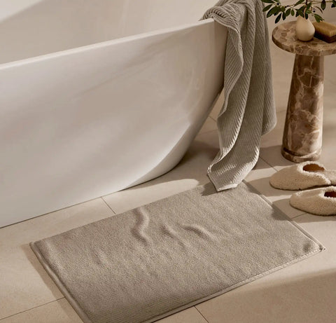 Turkish Ribbed Bath Mat Oak