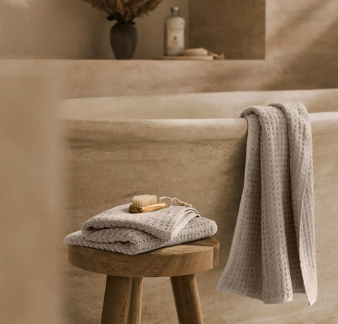 Turkish Waffle Hand Towels (Pair) Oak