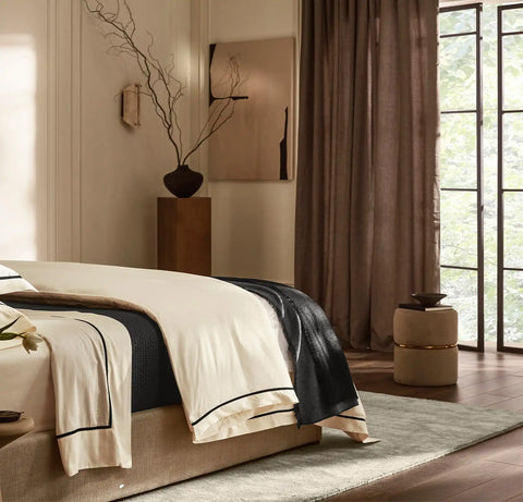 Two-Tone Ribbed Rug Oak/Cream