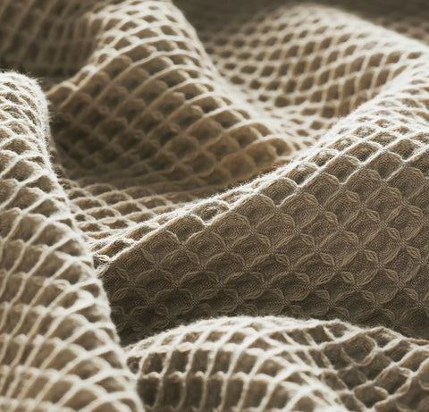 Waffle Fabric Swatch Oak