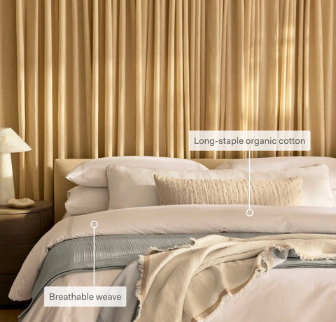 Signature Embellished Duvet Set White/Shore/Sand Sail Stitch